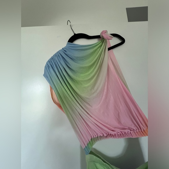 Nwt Siedres safiya asymmetrical cut out jersey multi color dress size 36 - Picture 11 of 14